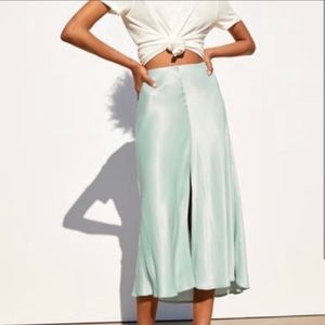 NWT Zara Midi Skirt with Slit